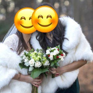 Faux Fur Wrap Wedding Accessory